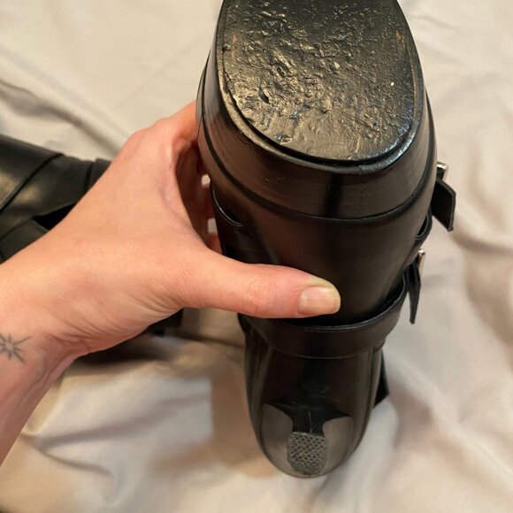 Rachel Zoe Danielle Buckle Stiletto Platform Booties Size 7 - Picture 6 of 13